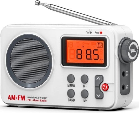 Radio a Nucleo - Ricezione AM/FM - Compreso Adattatore e Batterie