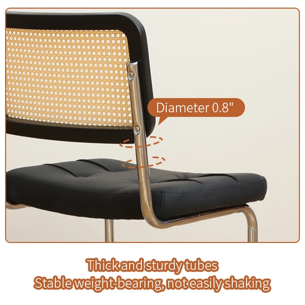 Sedie da Pranzo Set 2 Pezzi Imbottite ¨C MINIMAL ¨C Similpelle con Gambe in Metallo Cromato
