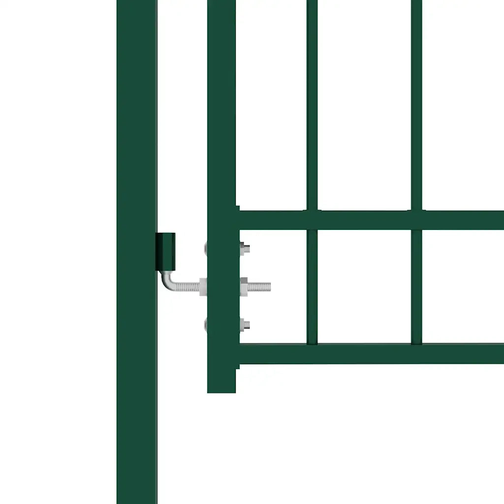Cancello per recinzione EMMEN con punte in acciaio 104x97 cm verde CFW8713499