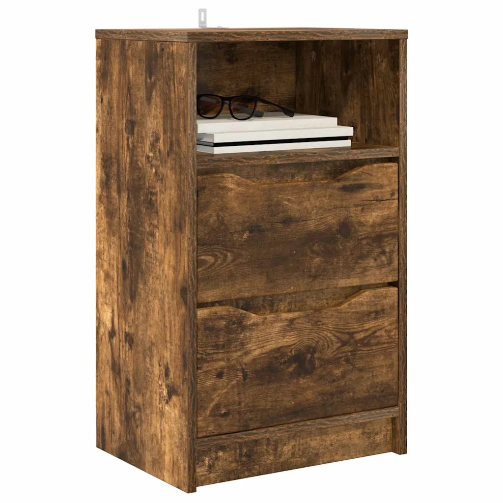 Comodini 2 pcs Rovere fumé 40 x 30 x 467 cm Legno multistrato 888918