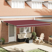Tenda da Sole Retrattile Automatica Bordò 450x300 cm 3215311