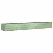 Fioriera moderna dal design pulito 400 x 80 x 45 cm adatta per uso interno ed esterno realizzata in acciaio verde 02_0059272