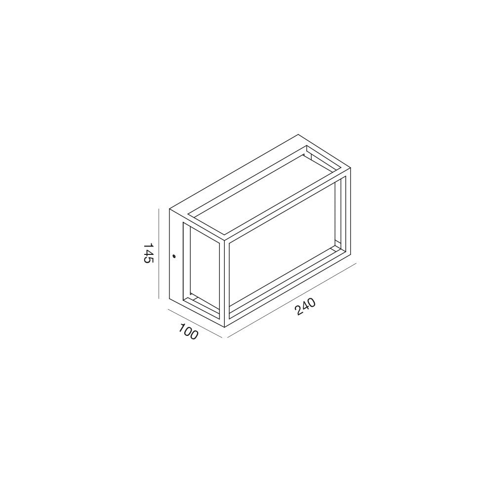 Plafoniera LED GES2102 da Esterno in Alluminio Marrone 12W IP65 con Temperatura Luce Selezionabile 3000K/4000K/5000K - Gea Luce