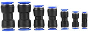 Pneumatiche Connettori 35 Pezzi - Connettività Rapida - Tubi di Guida dell'Aria - Strumenti per l'Aria Compressa - Pluggen - Plastica, Blu/Nero - Connettori dell'Aria