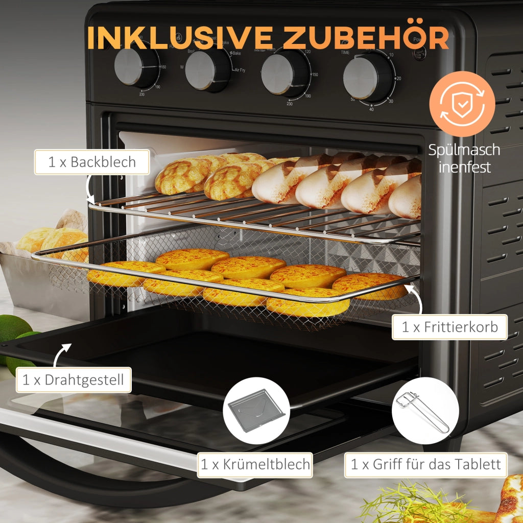 Forno a convezione ¨C zephmum ¨C 90-230¡ã C, 7 programmi, accessori, nero