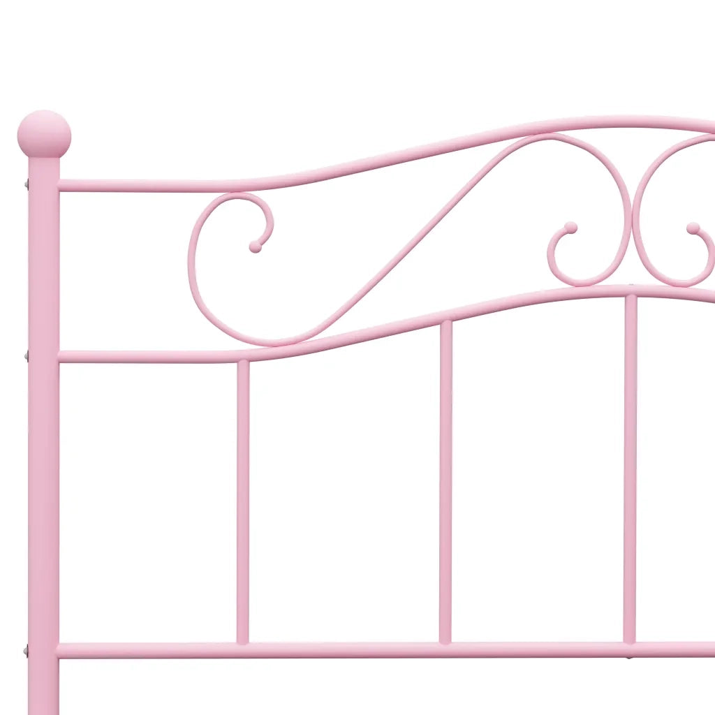 Giroletto-Struttura Letto Rosa in Metallo 160x200 cm