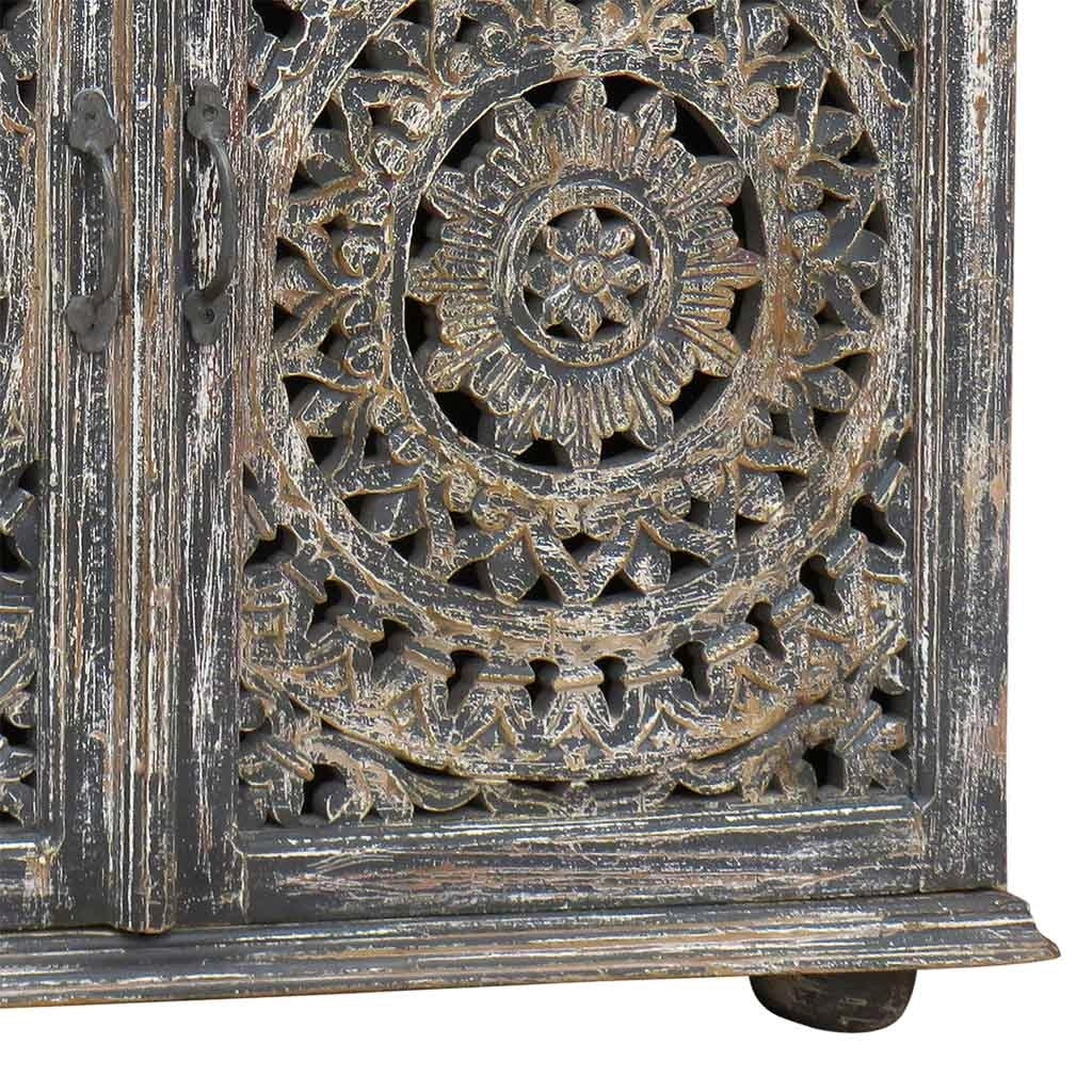 Tavolino da ingresso in legno artigianale 106x45x88h cm