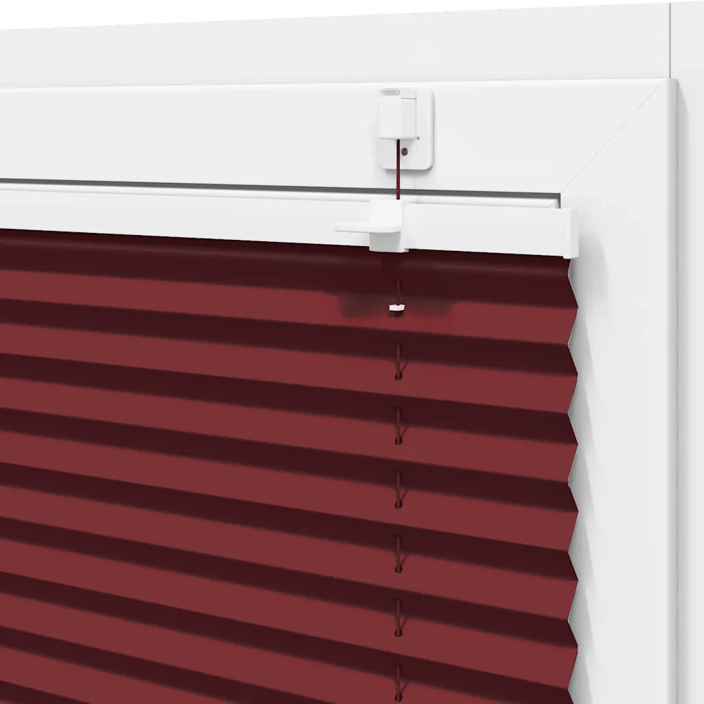 Tenda Plissettata Rosso Bordeaux 65x150 cm Larghezza Tessuto 4015238