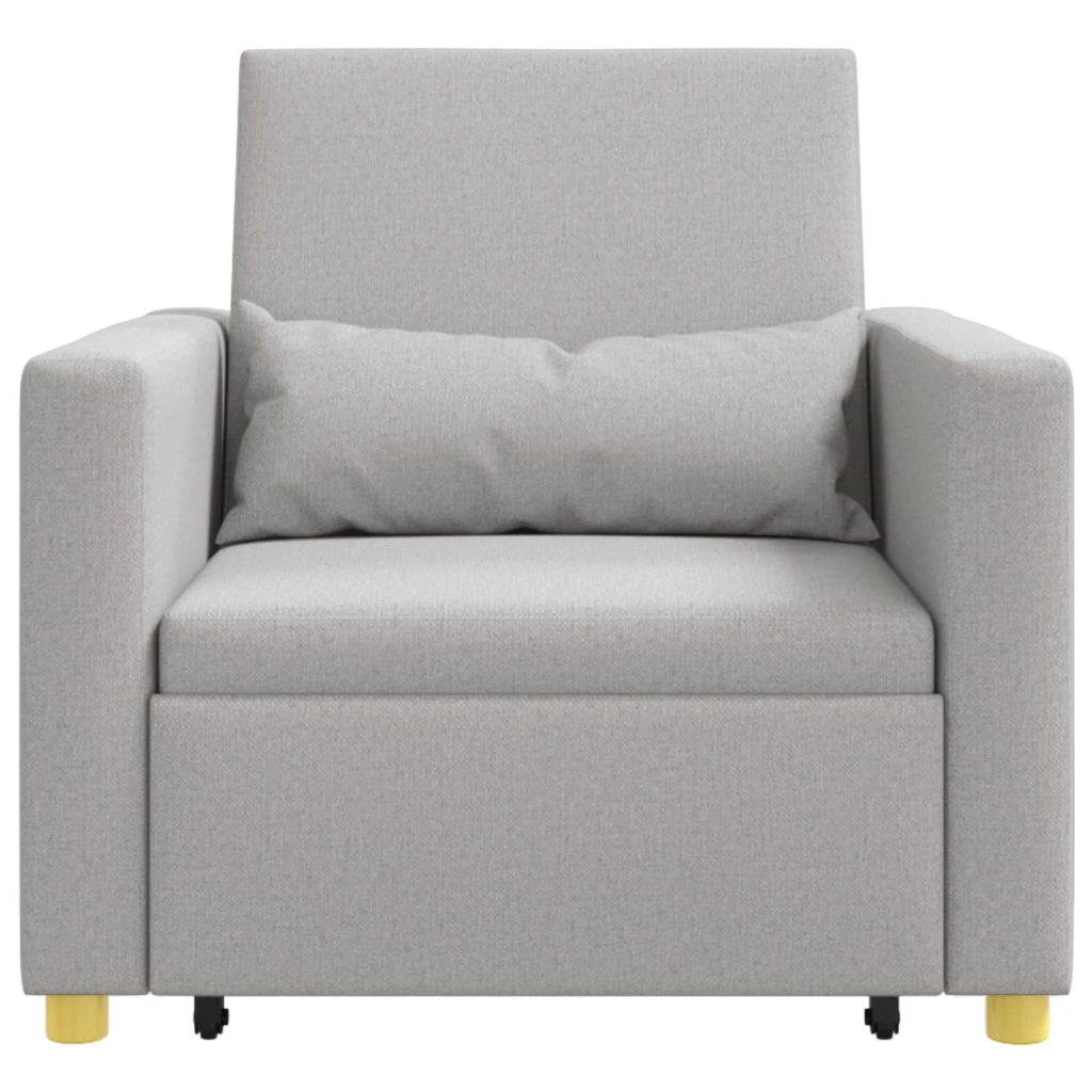 Divano letto estraibile singolo con ruote Grigio nuvola Tessuto 42002694