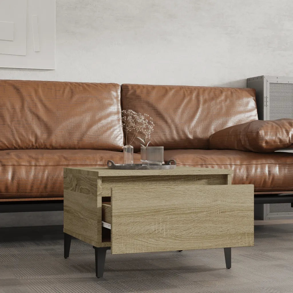 Tavolino Rovere Sonoma 50x46x35 cm in Legno Multistrato cod mxl 26991