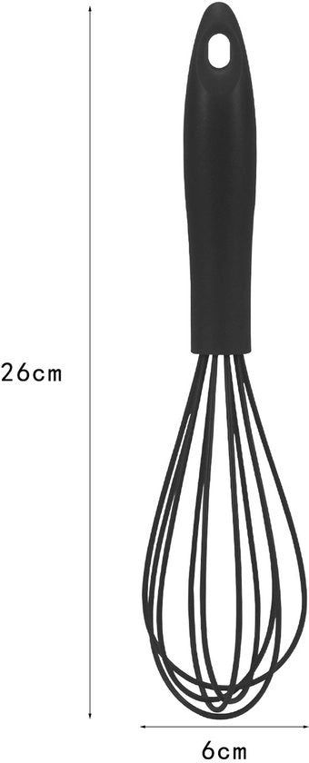 Spatola per uova, adatta per padelle antiaderenti, nero, 26 cm