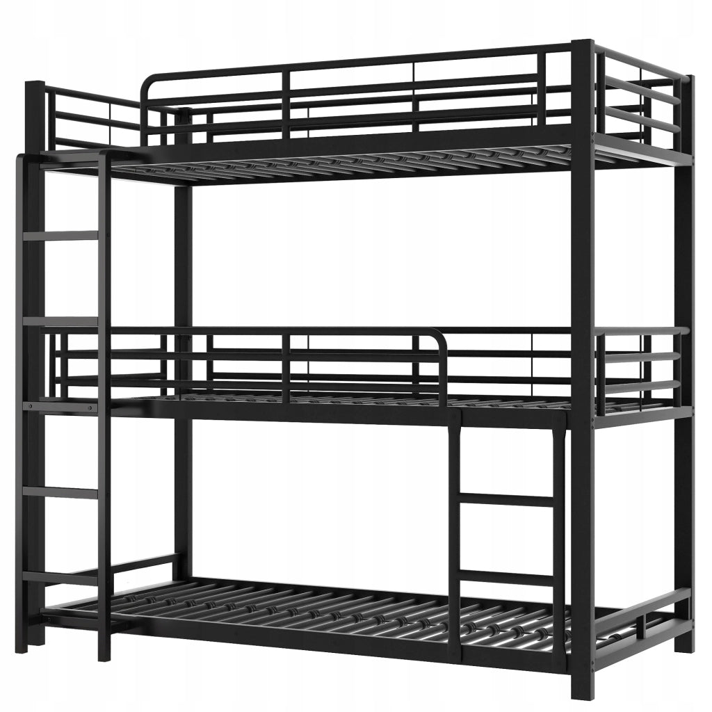 Letto a castello in metallo - Xylo - 90x200 - Nero