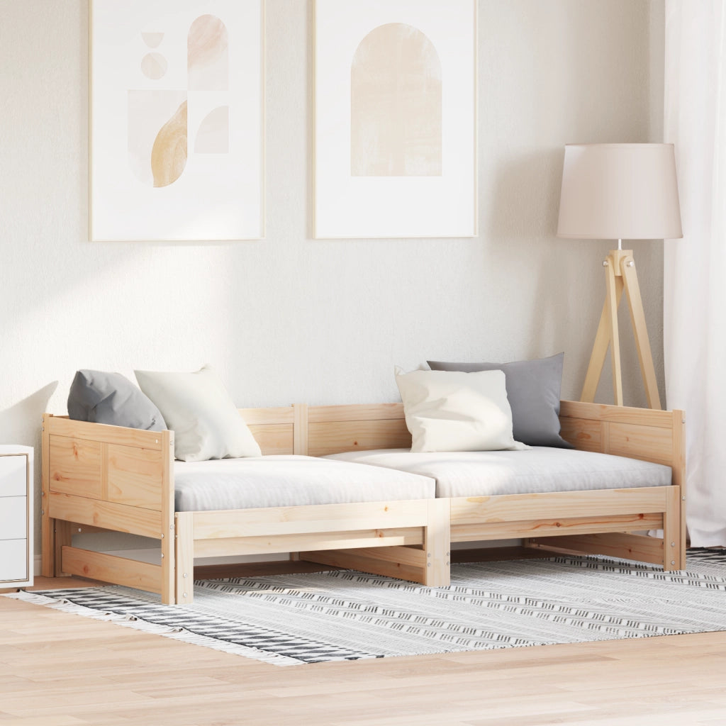 Letto giorno estensibile 90x200 cm in legno massello di pino