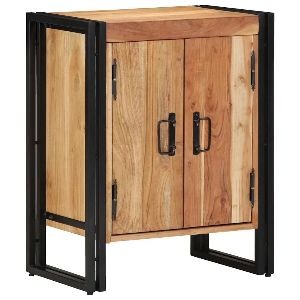 Mobile per scarpe con porta Marrone Legno massello di acacia 4102749