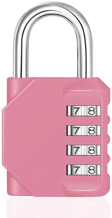 Cassaforte a combinazione 1-dell'ingresso, combinazione per armadi e locker, combinazione 4-digitale per sport e scuola, slot per destra per porte e cancelli esterni - rosso