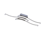 Plafoniera LED 3 luci, metallo, nichel opaco, 56x7x12 cm, Route