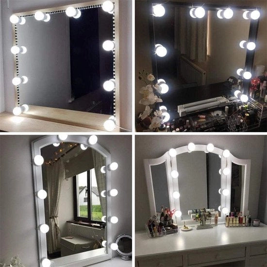 Specchi da trucco a LED 10 pezzi regolabili 6000K luce per trucco tavolo da trucco lampada da specchio per bagno