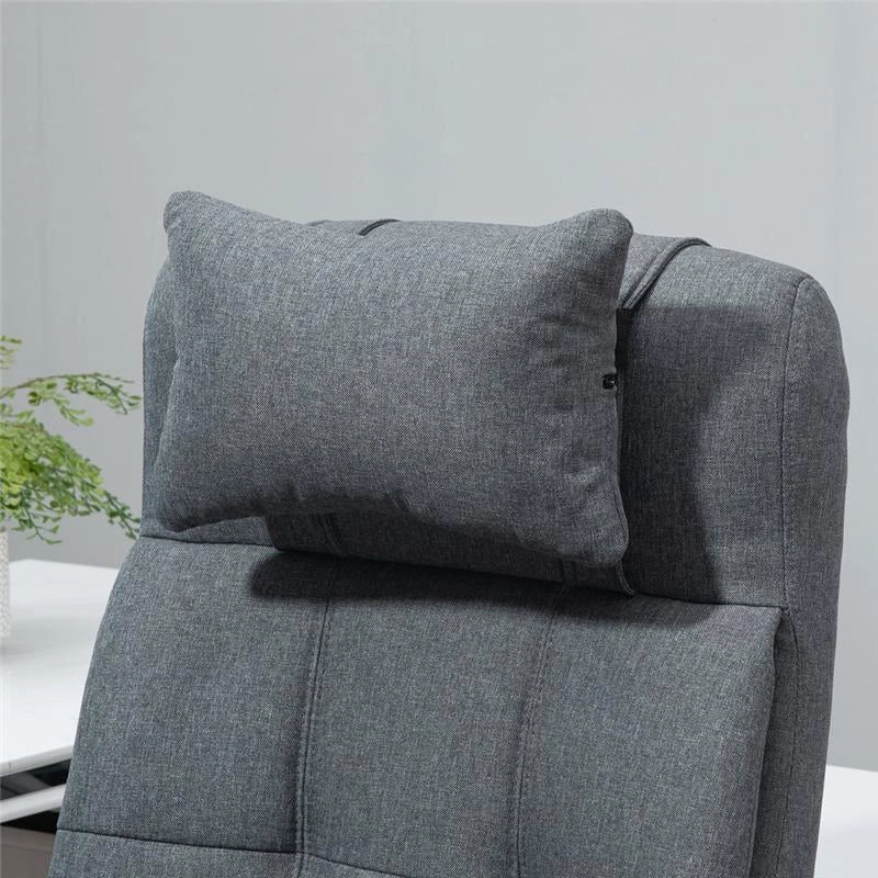 SEDIA DA UFFICIO ERGONOMICA RECLINABILE 66X70X116-124 CM IN COLORE GRIGIO