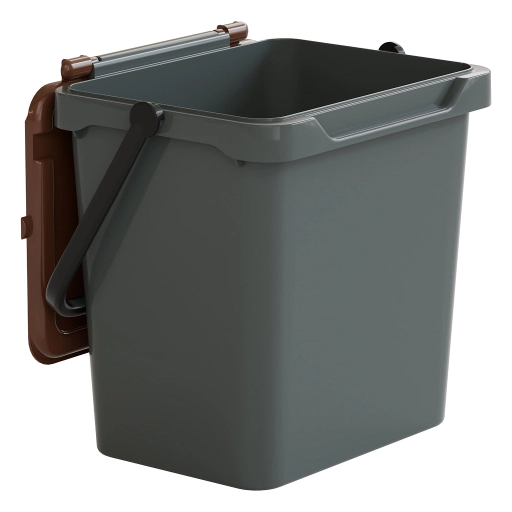 Contenitore per Rifiuti Foscas, Pattumiera Capacità 36 lt Made in Italy, 40x31x39h cm Marrone