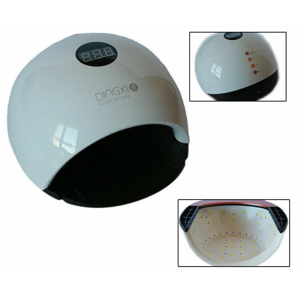 Trade Shop - Fornetto Led Uv 48w 33 Led Per Ricostruzione Colata Gel Unghie 120sec. Nail Dx8 -