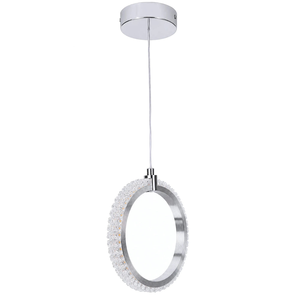 Lampada A Sospensione A Led Lhj126-w Cromo