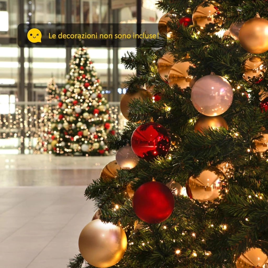 Albero di Natale 180 cm, Albero di Natale Artificiale con 928 Rami Folti, Base in Metallo, Decorazione Natalizia per Casa, Ufficio e Negozio (180 CM)