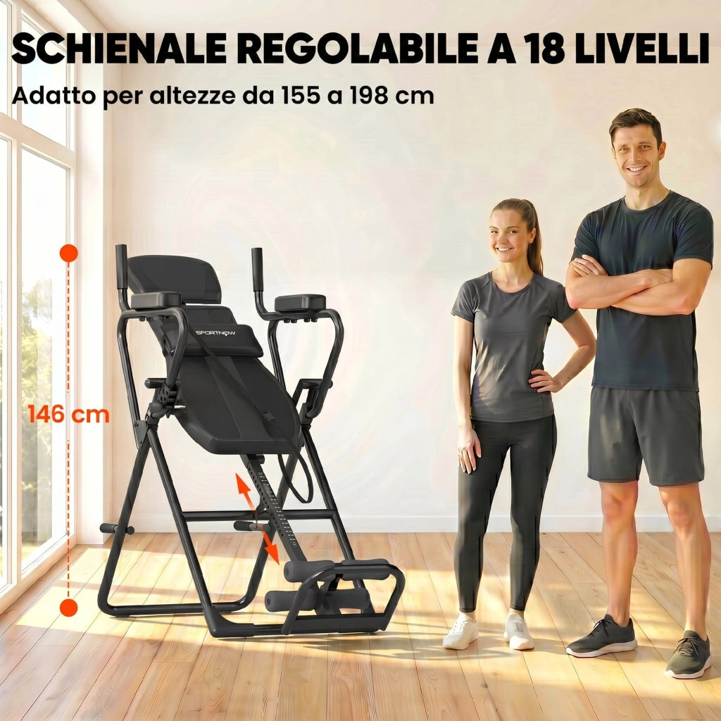 Tavolo Inversione 161x69x146 cm con Barre Flessioni Trazioni Tavolo di Inversione in Acciaio Q195 Nero