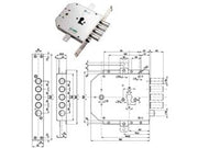 SERRATURA TRIPLICE INFILARE CON SCROCCO CIL. EUROPEO BLINDATE 85735- - mm.63 SX (85735S) - 1 pezzi MOTTURA
