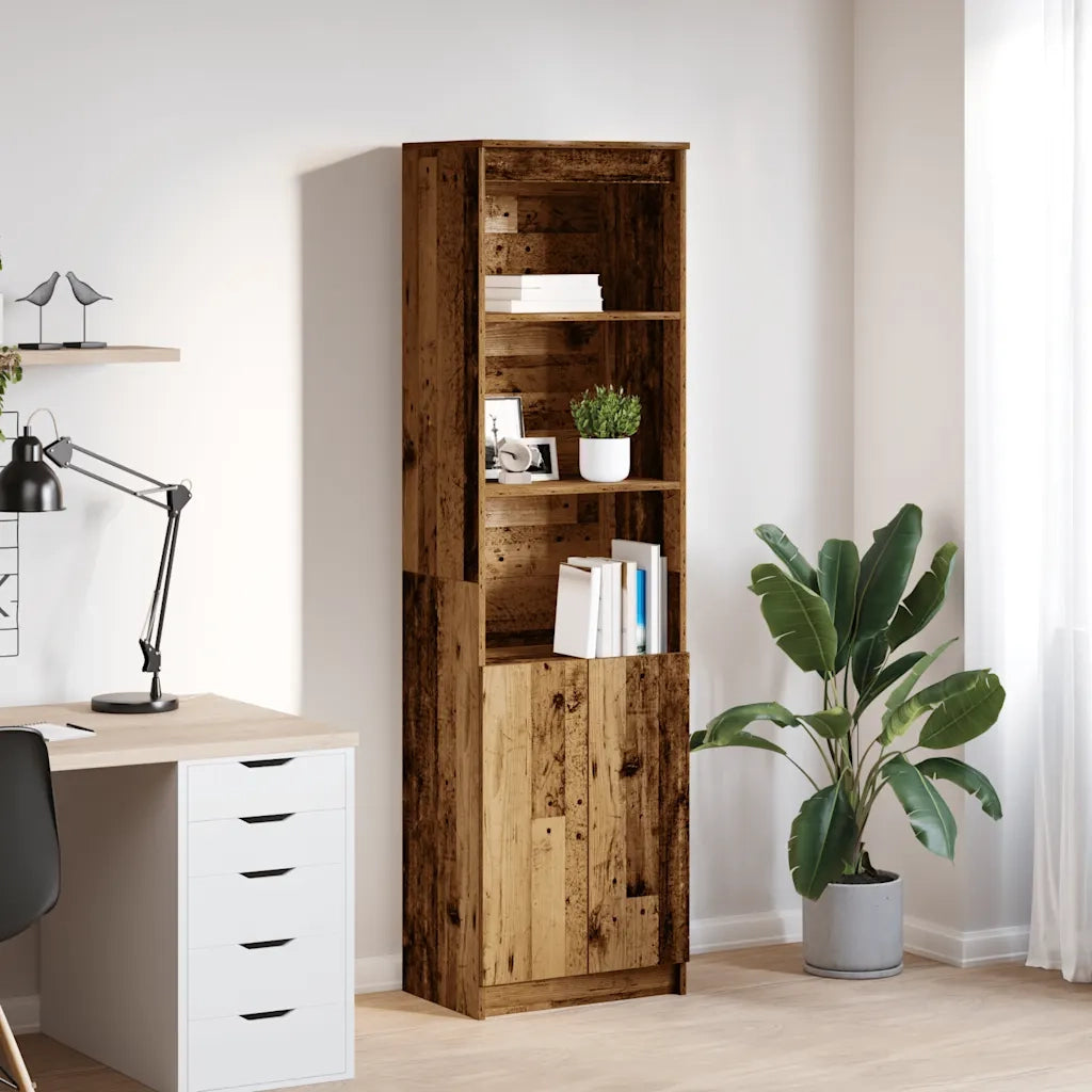 Credenza Legno Antico 50x35x180 cm in Legno Multistrato 3328469