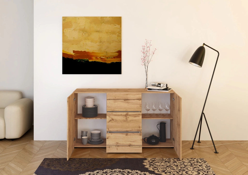 Madia 2 ante/3 cassetti 150x40x83,5 cm Elios quercia natura