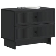 Comodino | Armadio da Notte | Mobiletto da notte Nero 62 x 34,5 x 47,5 cm Legno ingegnerizzato
