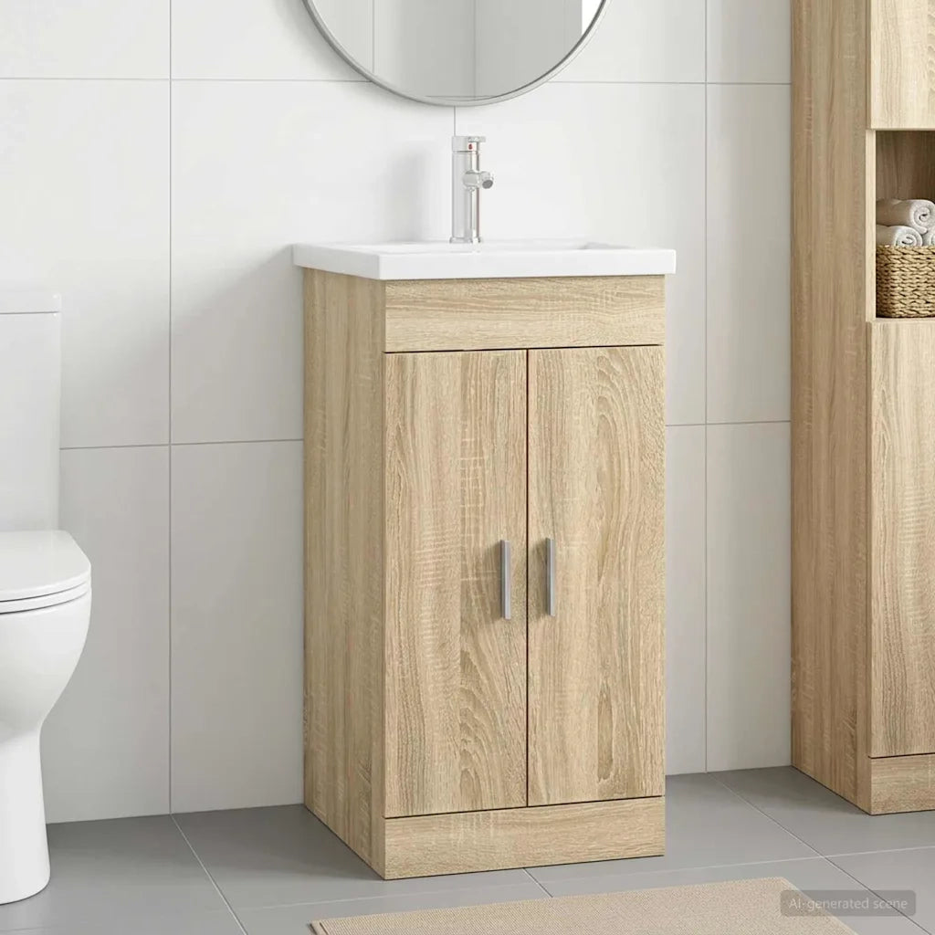 Mobile da bagno con lavabo Rovere Sonoma 42 x 40 x 84,5 cm 890674
