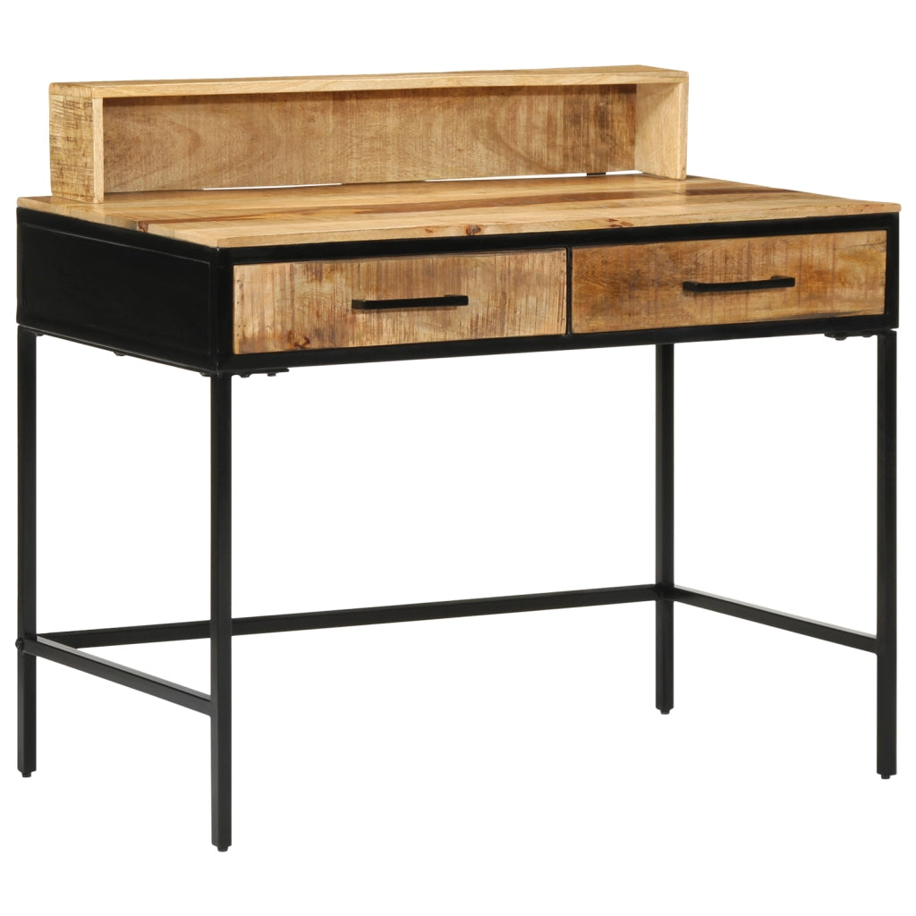 Tavolino Consolle 100x55x75 cm Legno Massiccio Grezzo Mango