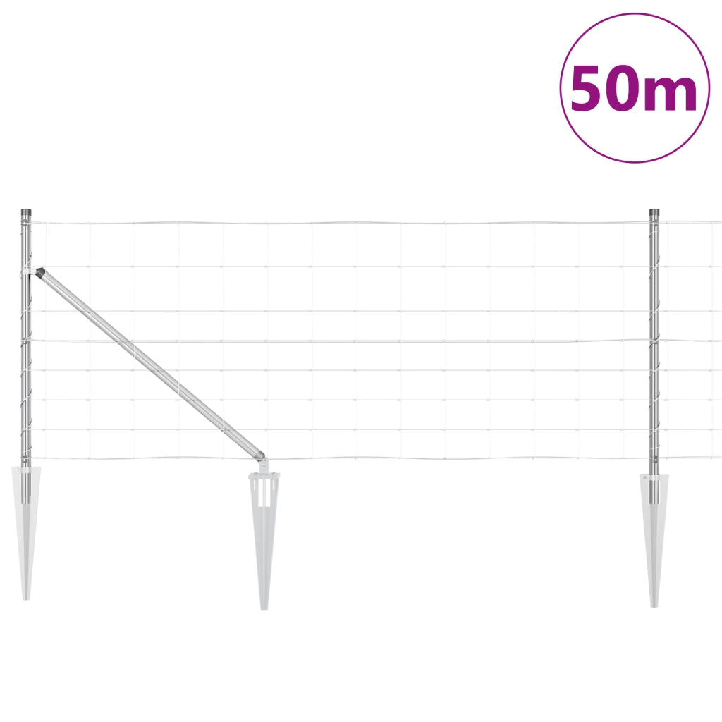 Recinzione per Campo  0.8x50 m Acciaio Galvanizzato