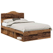 Letto matrimoniale | Letto per adulti | Struttura del letto Legno vecchio 120 x 190 cm Pino massello