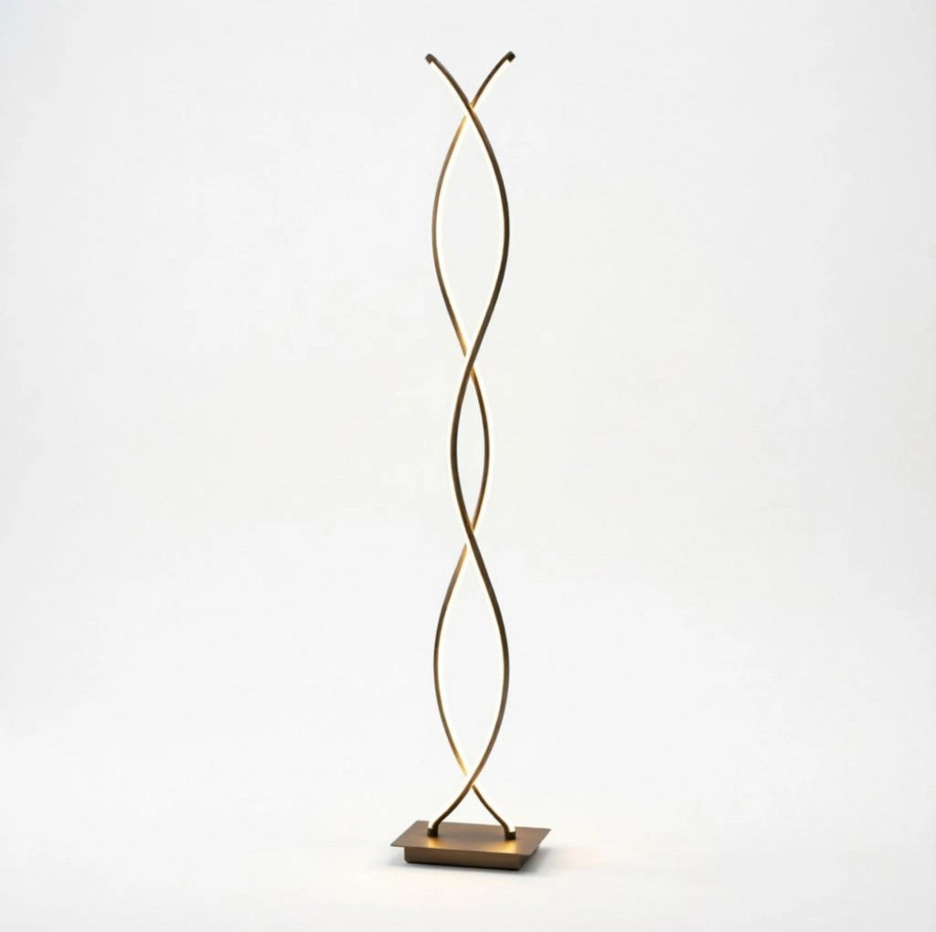 LAMPADA DA TERRA LED 35x20x140 cm Alluminio e Acrilico Nera