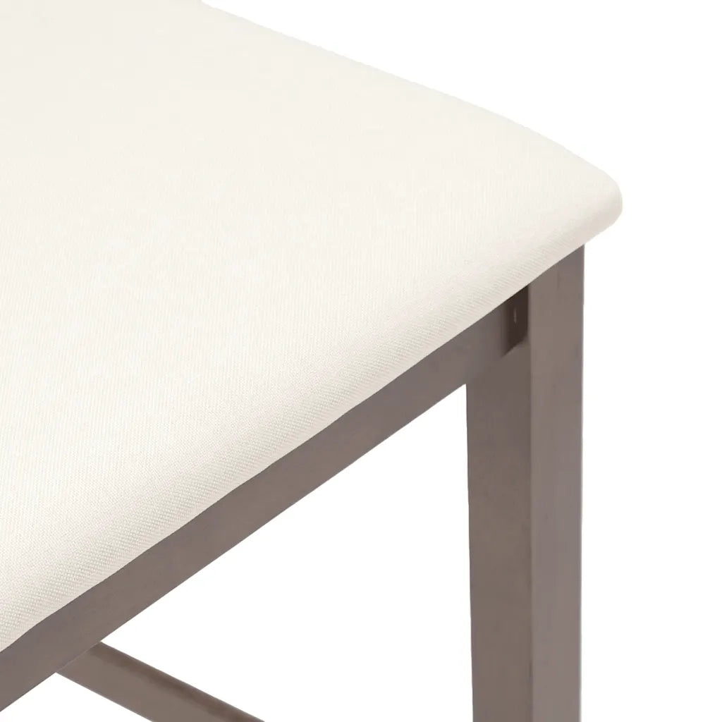 Sgabelli da Bar con Cuscini 2pz Marrone Legno Massello di Hevea 4102547