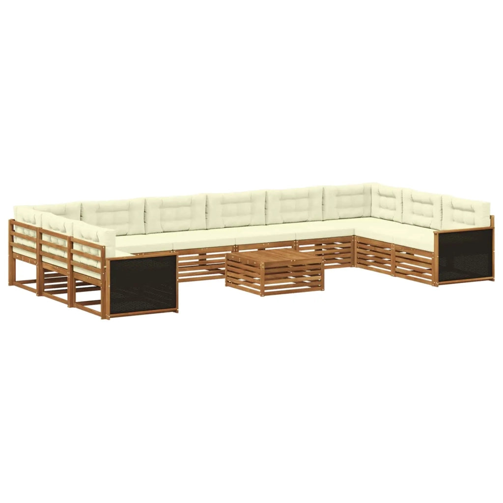Set divani con cuscino 11 pcs Legno di Acacia Massello 3383913