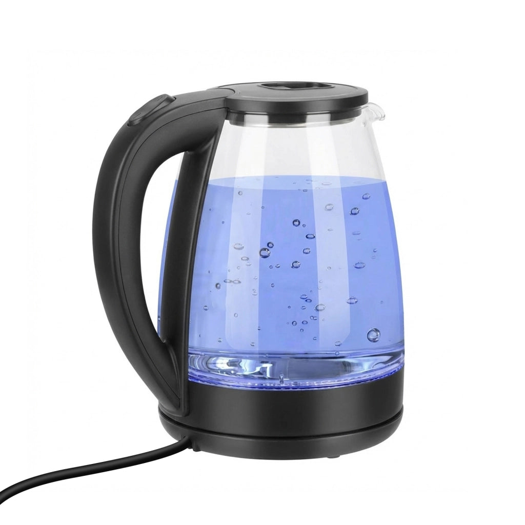 Bollitore Elettrico 1.8 L 1500W con Illuminazione LED e Spegnimento Automatico Nero trasparente Home Star