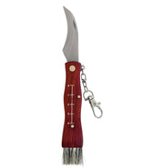 Coltello da Raccolta Multifunzione con Spazzola Integrata Lama 5,5 cm in Acciaio e Legno