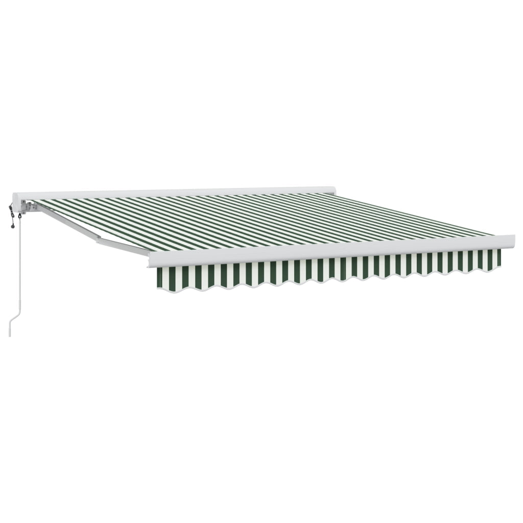 Tenda Retrattile Automatica Verde e Bianca 300x250 cm