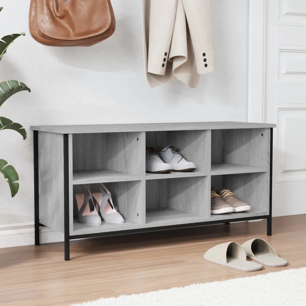 Scarpiera | Mobile per scarpe Grigio Sonoma 100x35x50 cm in Legno Multistrato