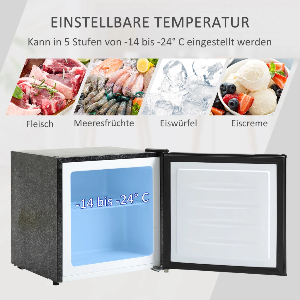 Congelatore verticale mini 35 L; regolazione 5 livelli -14/-24°C; nero; 47x44;2x48;8 cm