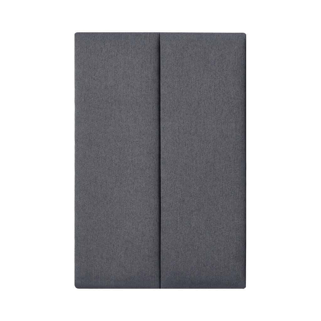 Set Carpino di 2 Pannelli Murali Imbottiti Rivestiti in Tessuto Grigio Scuro 90x30 cm [neu.haus]