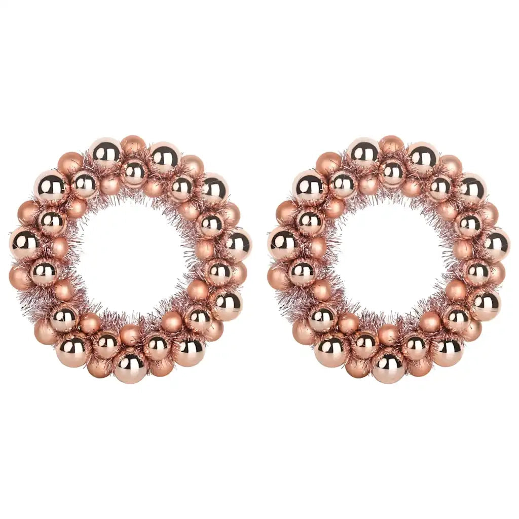 Corone di Palline di Natale 2 pcs Oro rosa 33 x 33 x 7 cm