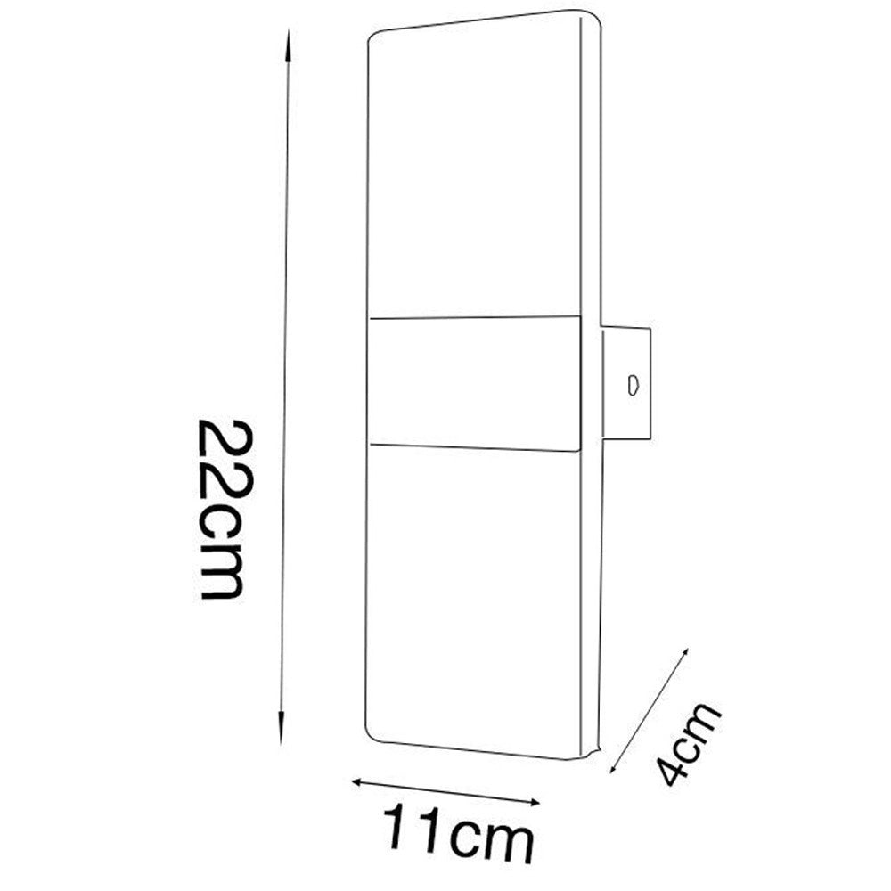 Trade Shop - Applique Cubo A Led Da 12w In Vetro Faretto Da Parete Muro Luce Per Interni Ip20 - -bianco Naturale      -