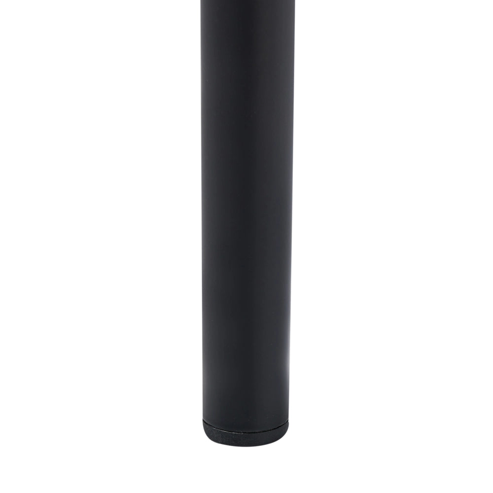 Set di 2 sedie da pranzo in ecopelle marrone scuro con gambe in ferro nero, senza braccioli con coprigambe design moderno minimalista sala da pranzo