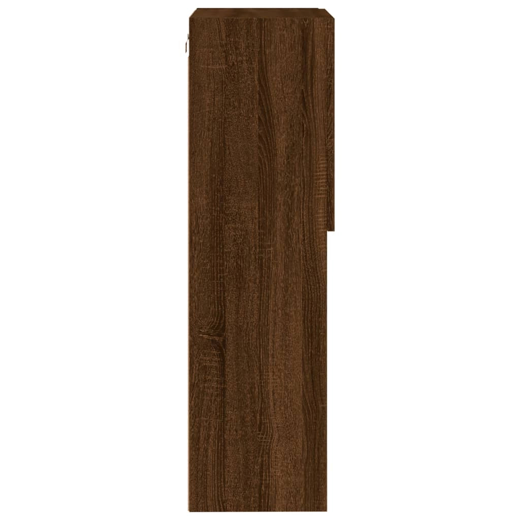 Mobile TV multimediale mensola TV credenza mobile TV per sala da pranzo soggiorno camera da letto con luci LED rovere 40,5 x 30 x 102 cm marrone 02_0026692