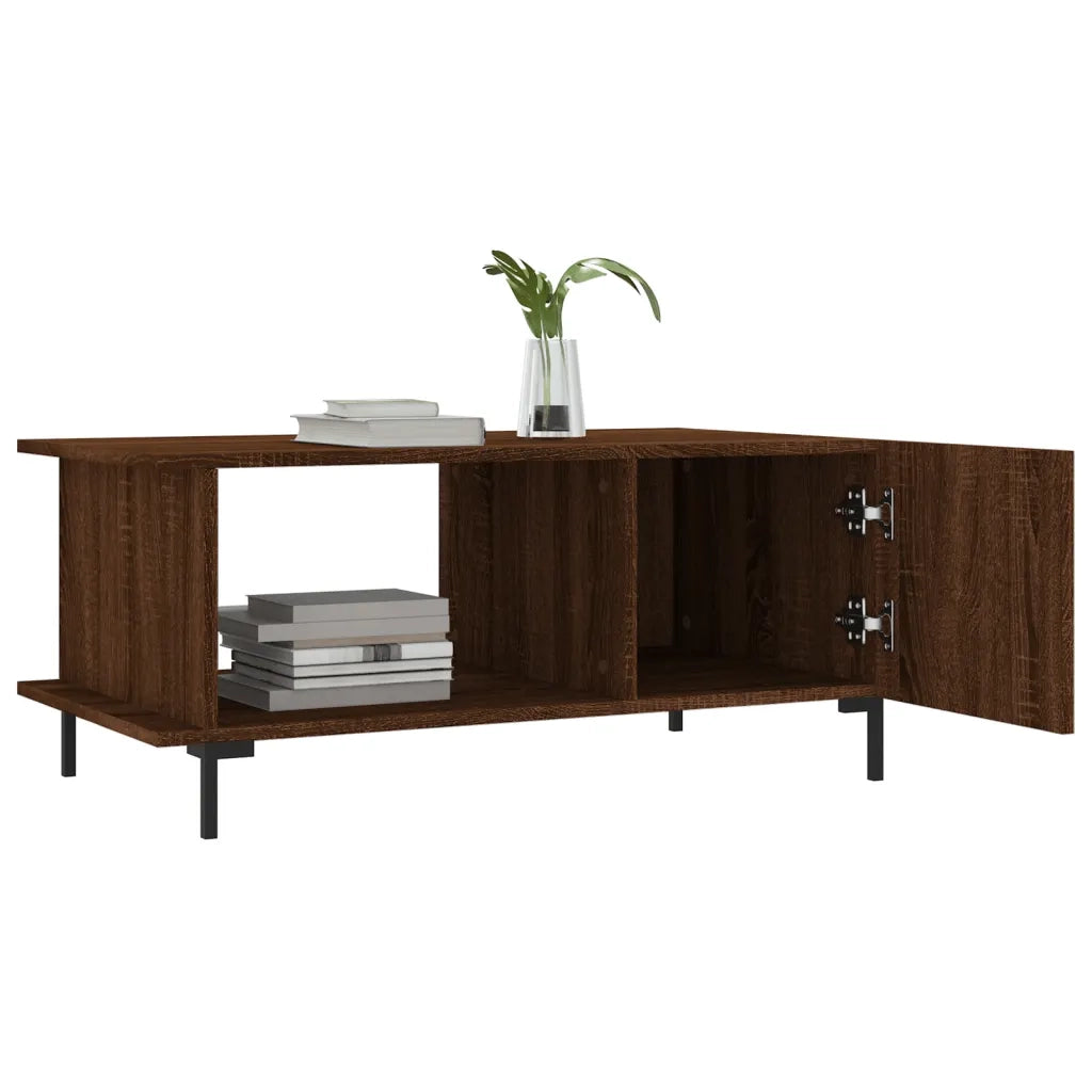 Tavolino da Salotto Rovere Marrone 90x50x40cm Legno Multistrato 829499