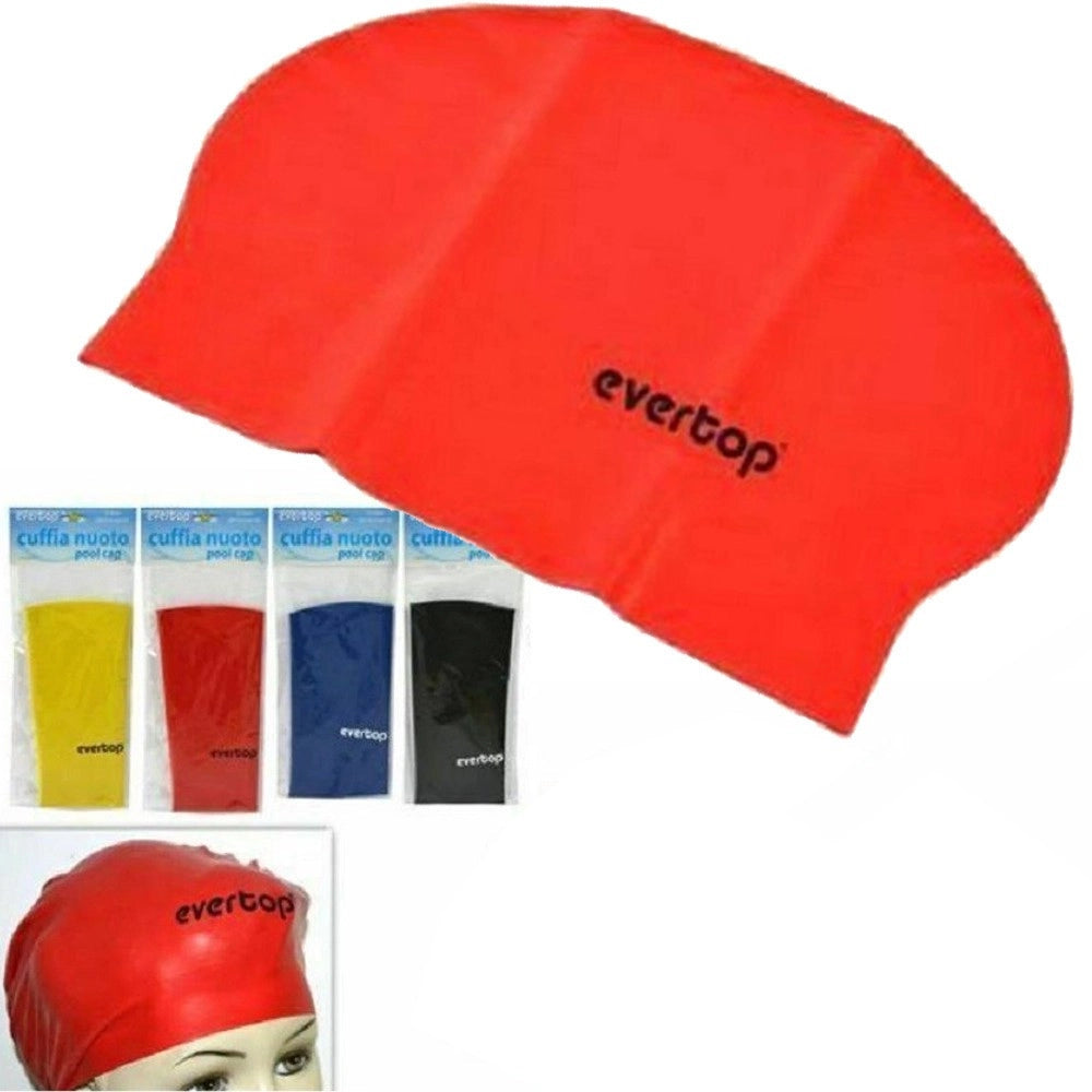 Trade Shop - Cuffia Piscina Mare Nuoto Colorate In Lattice Latex Unisex 11x26.5cm 4 Colori -